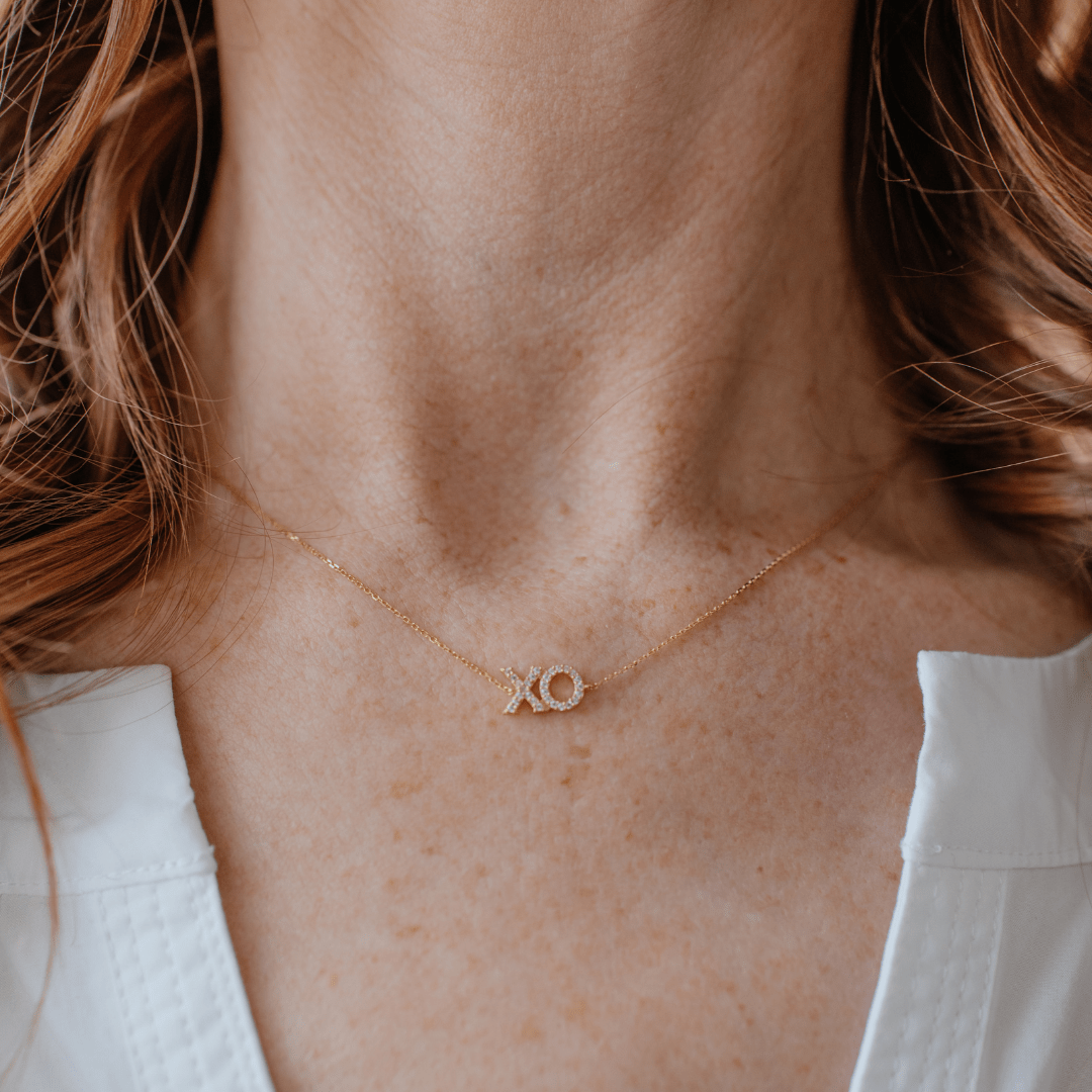 LOVE XO PAVE NECKLACE - SO PRETTY CARA COTTER