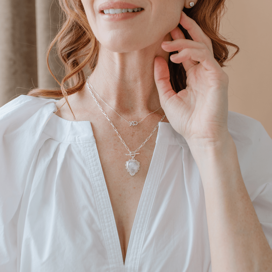 LOVE XO PAVE NECKLACE - SO PRETTY CARA COTTER