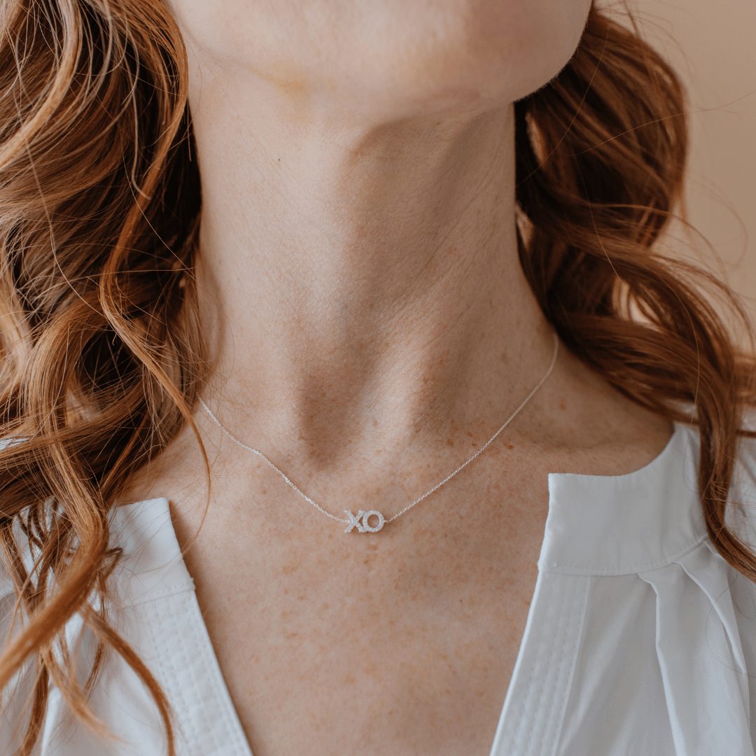 LOVE XO PAVE NECKLACE - SO PRETTY CARA COTTER