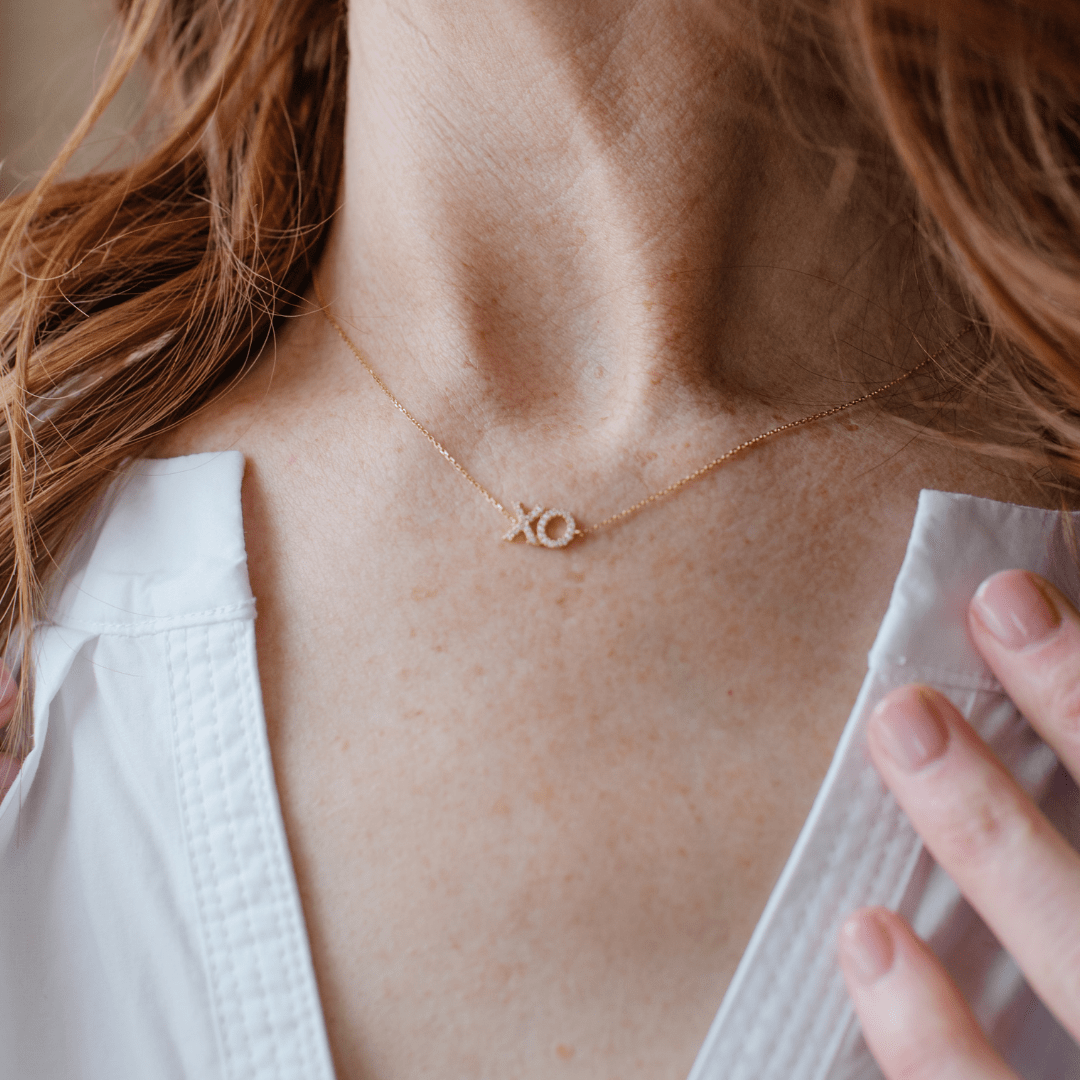 LOVE XO PAVE NECKLACE - SO PRETTY CARA COTTER