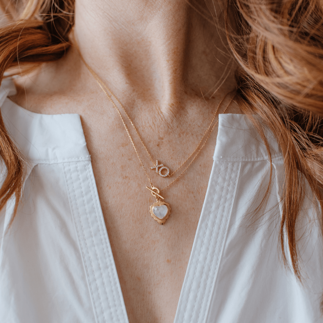 LOVE XO PAVE NECKLACE - SO PRETTY CARA COTTER
