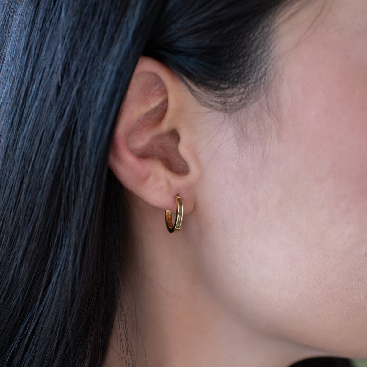 Loyal Channel Huggie Hoops - Juniper Vasonite - SO PRETTY CARA COTTER