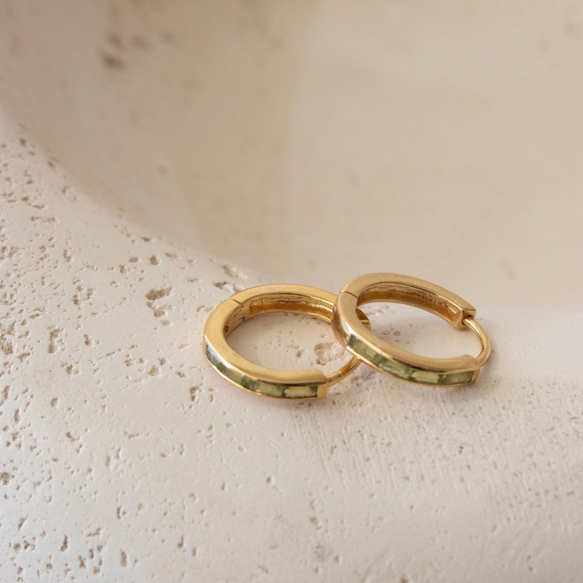 Loyal Channel Huggie Hoops - Juniper Vasonite - SO PRETTY CARA COTTER