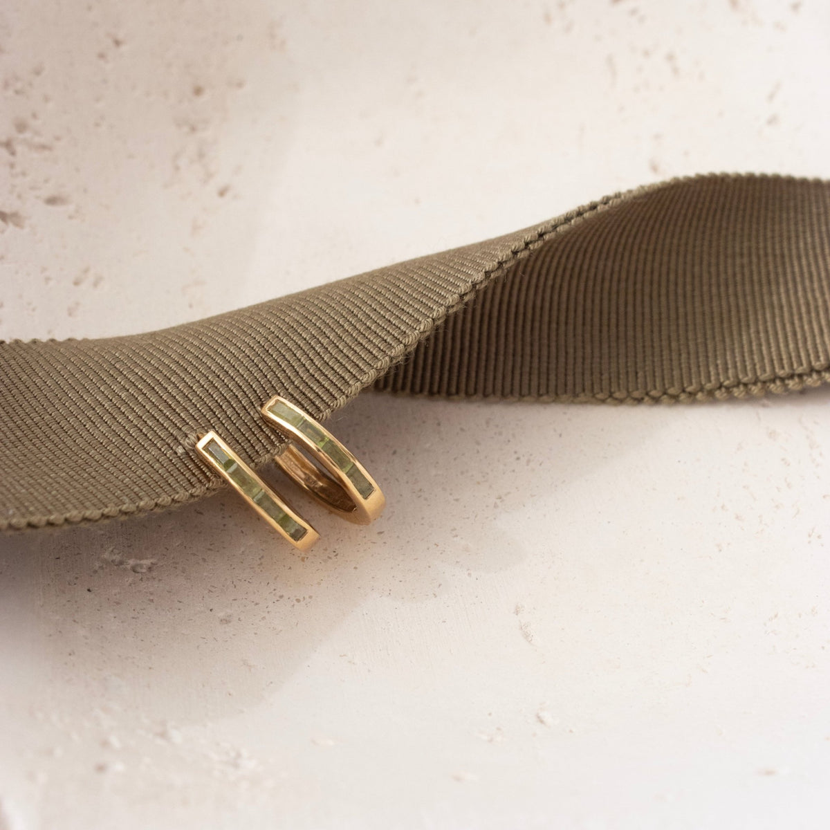 Loyal Channel Huggie Hoops - Juniper Vasonite - SO PRETTY CARA COTTER