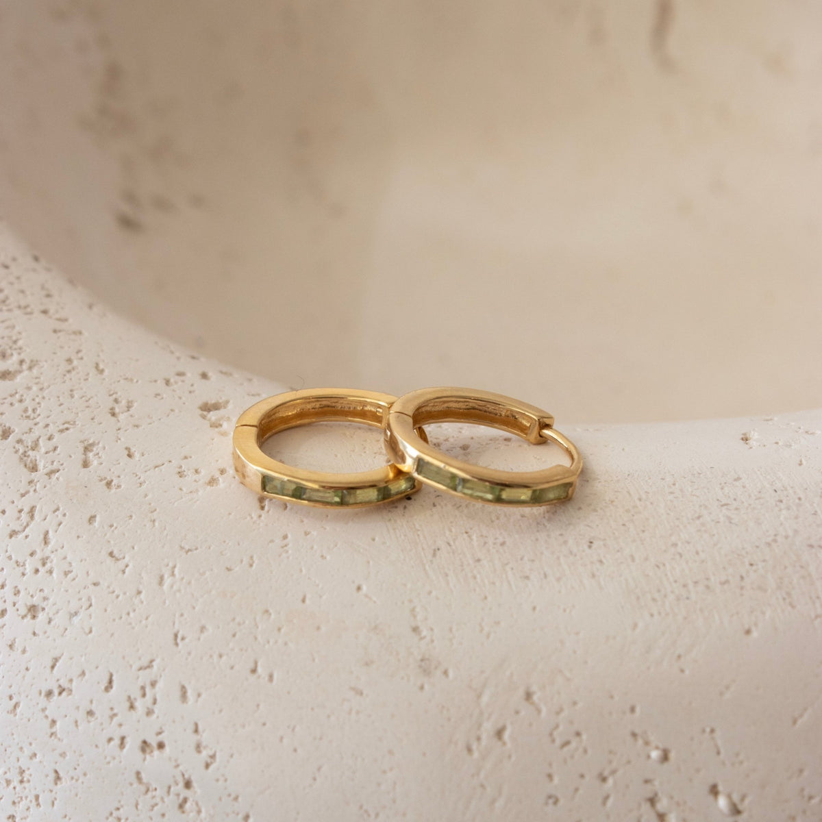 Loyal Channel Huggie Hoops - Juniper Vasonite - SO PRETTY CARA COTTER