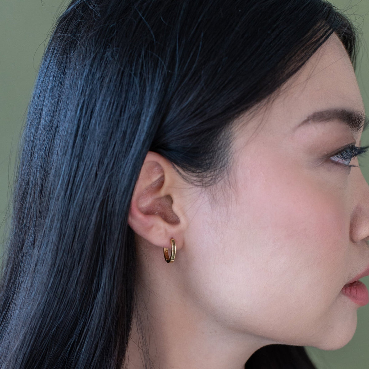 Loyal Channel Huggie Hoops - Juniper Vasonite - SO PRETTY CARA COTTER