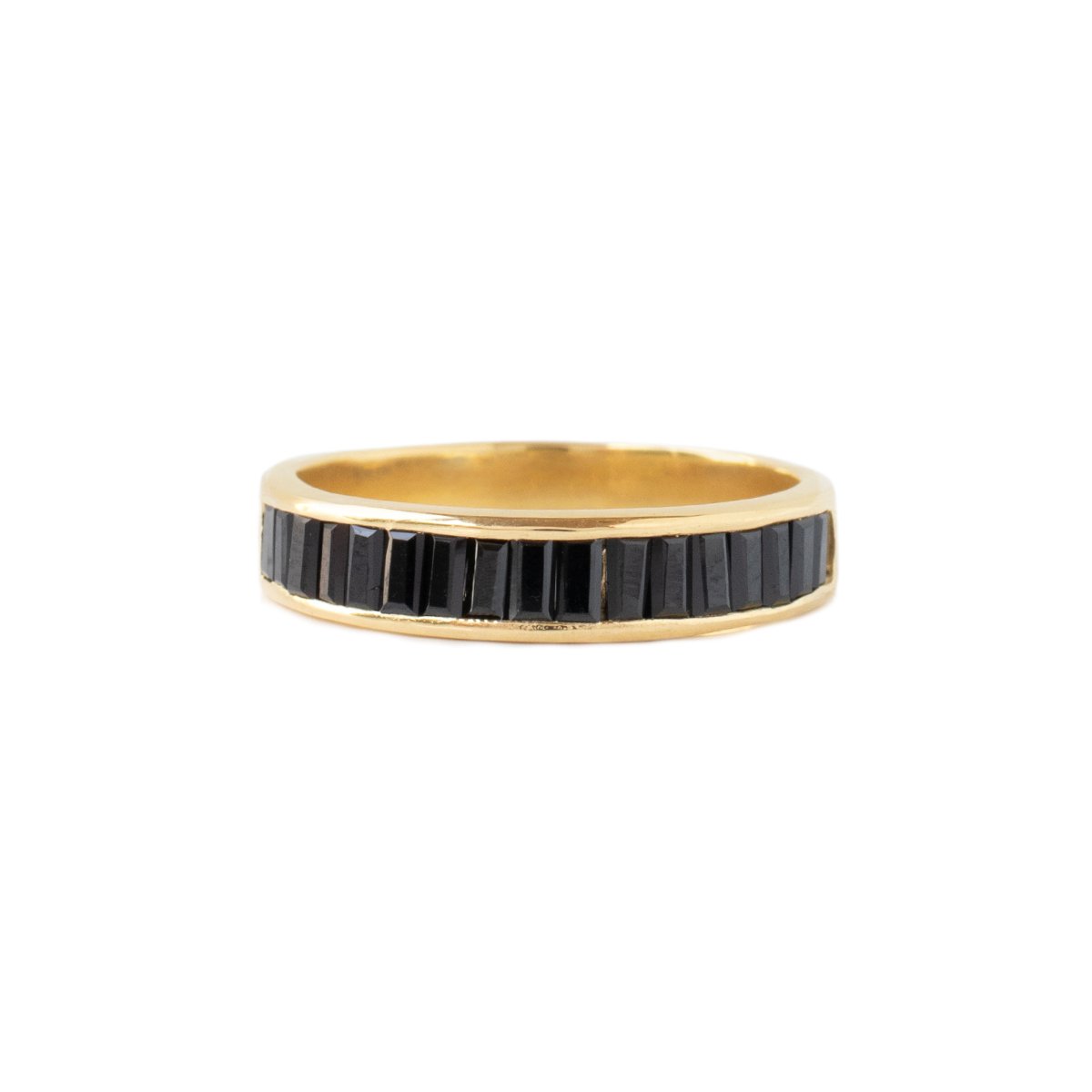 LOYAL CIGAR BAND RING - BLACK ONYX &amp; GOLD - SO PRETTY CARA COTTER