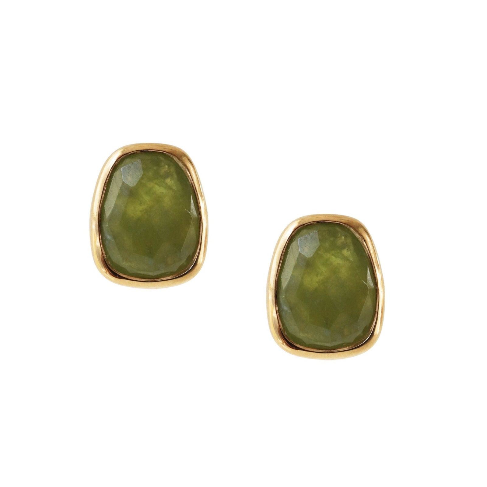 Loyal Vintage Studs - Juniper Vasonite & Gold - SO PRETTY CARA COTTER