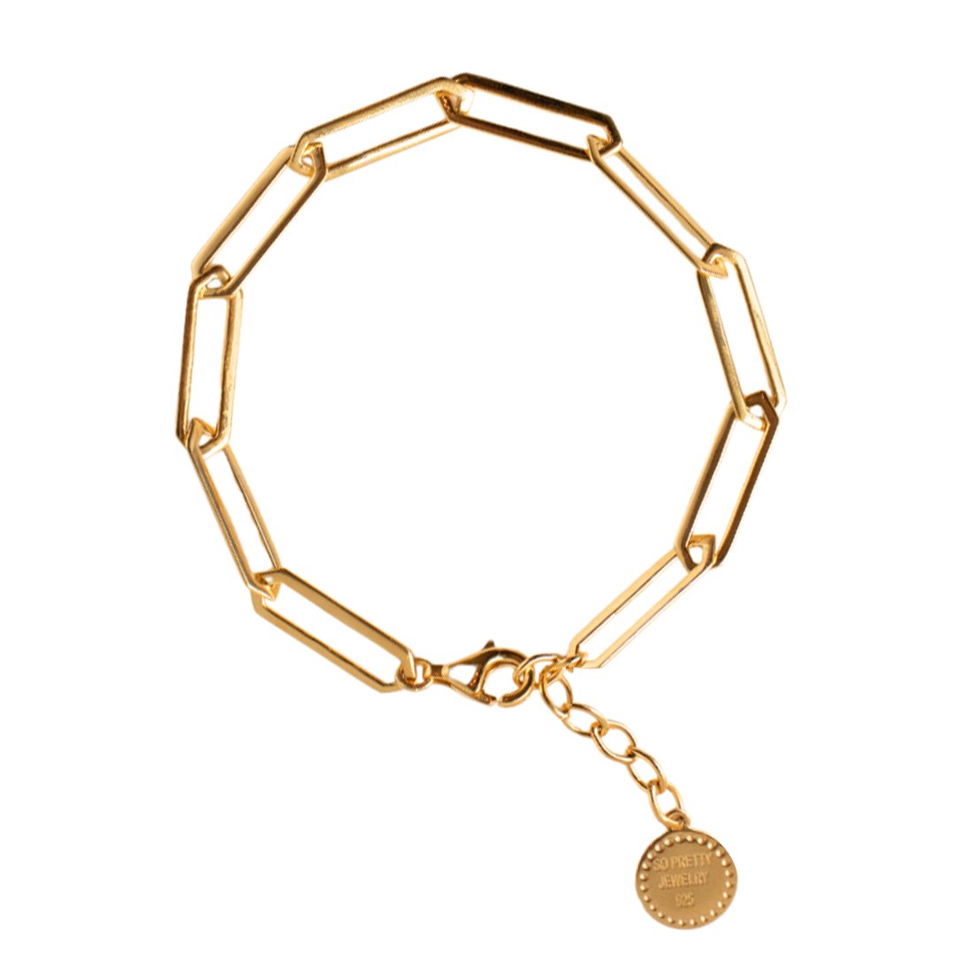 LUXE POISE OVAL BRACELET - GOLD - SO PRETTY CARA COTTER