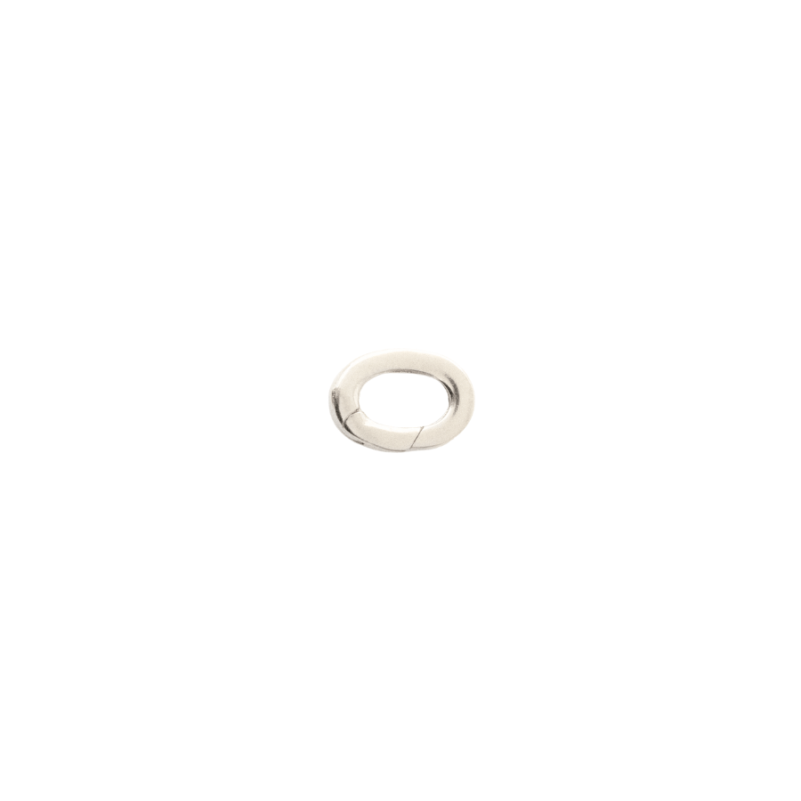 Mini Oval Push Spring Connector - Silver - SO PRETTY CARA COTTER