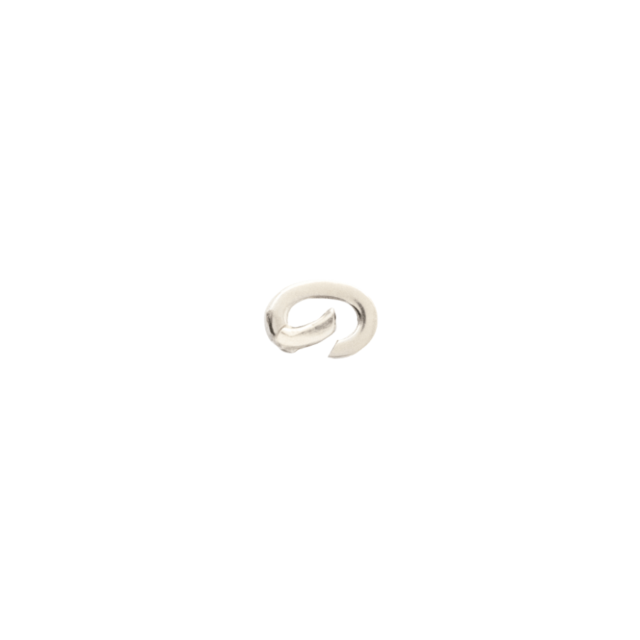 Mini Oval Push Spring Connector - Silver - SO PRETTY CARA COTTER