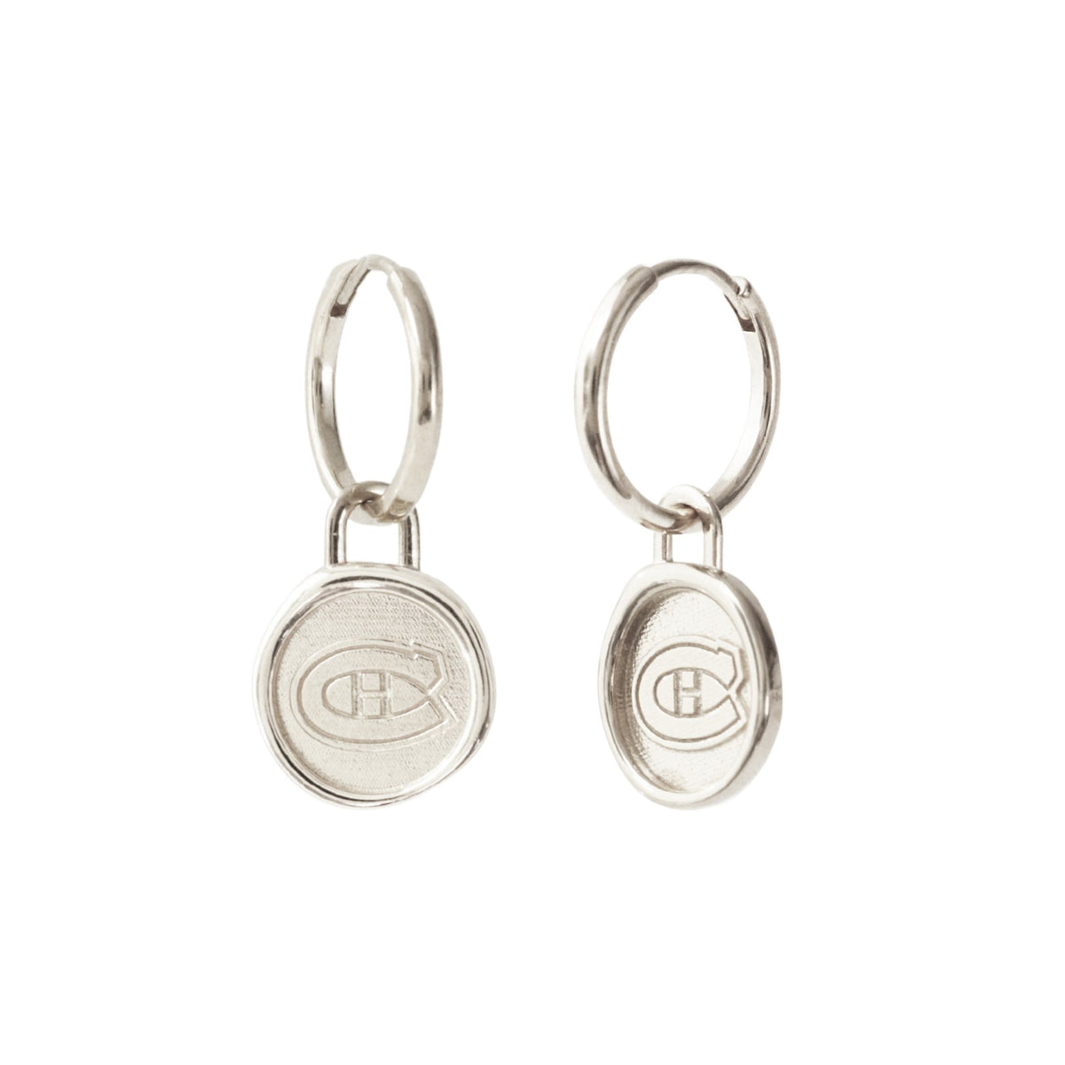 Montréal Canadiens Wax Seal Charm Hoop Earrings - SO PRETTY CARA COTTER