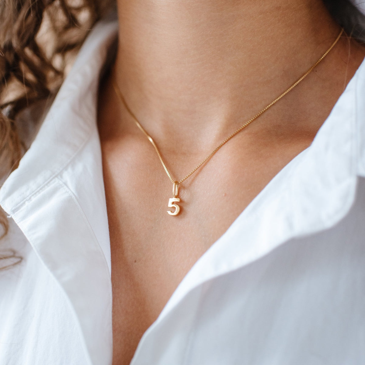 Notable Number Charm - 5 - SO PRETTY CARA COTTER
