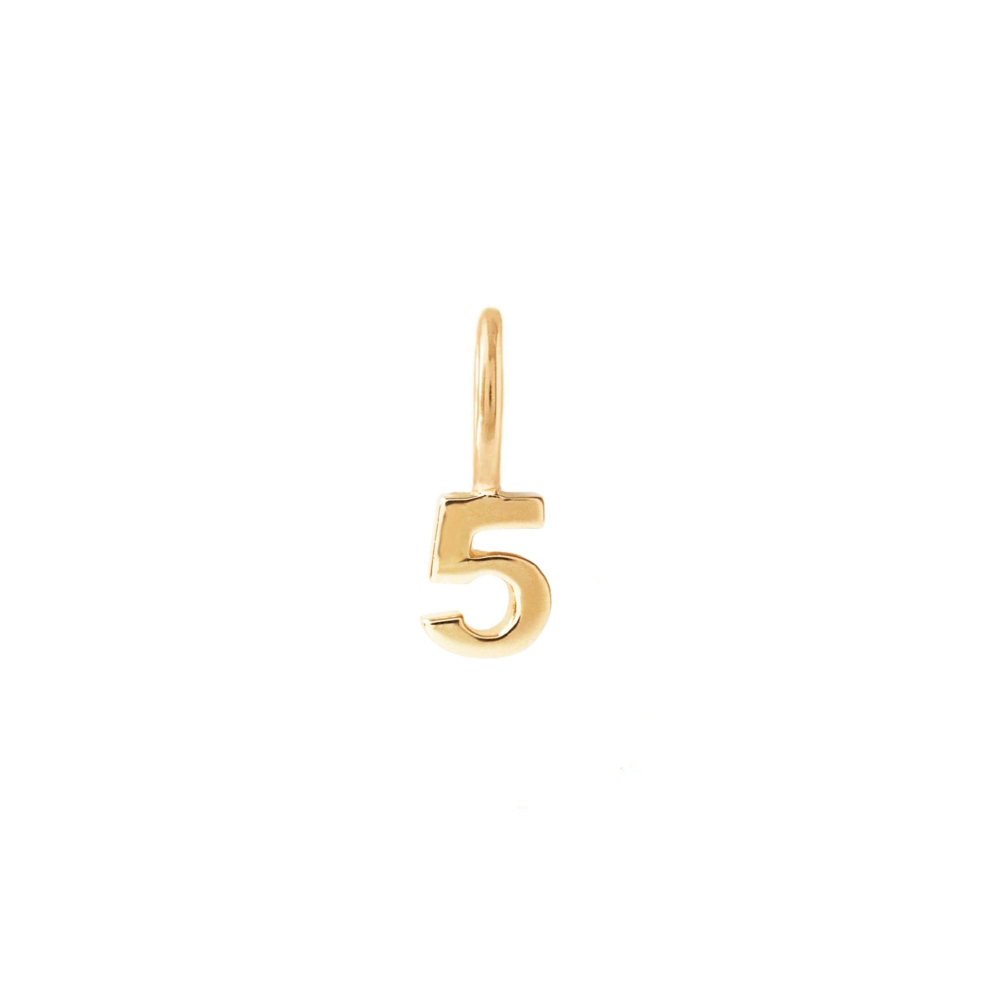 Notable Number Charm - 5 - SO PRETTY CARA COTTER