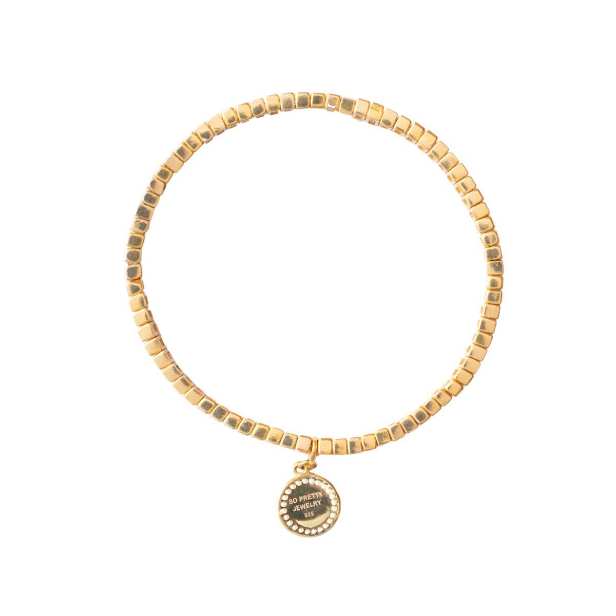 POISE BAR STRETCH BRACELET - GOLD - SO PRETTY CARA COTTER