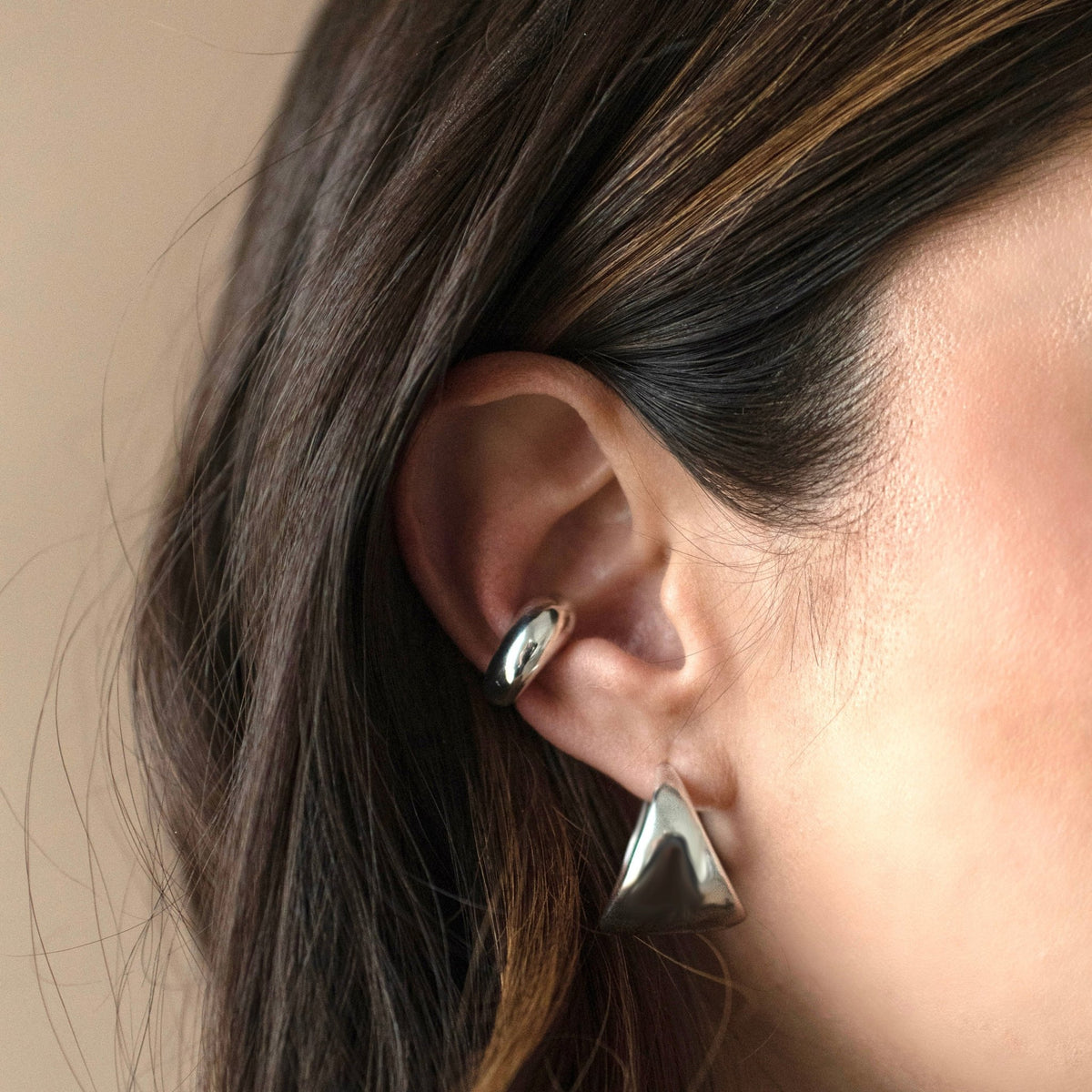 Poise Grande Sculpted Triangle Hoops - SO PRETTY CARA COTTER