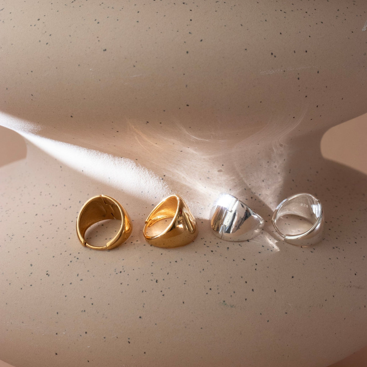 Poise Grande Sculpted Triangle Hoops - SO PRETTY CARA COTTER