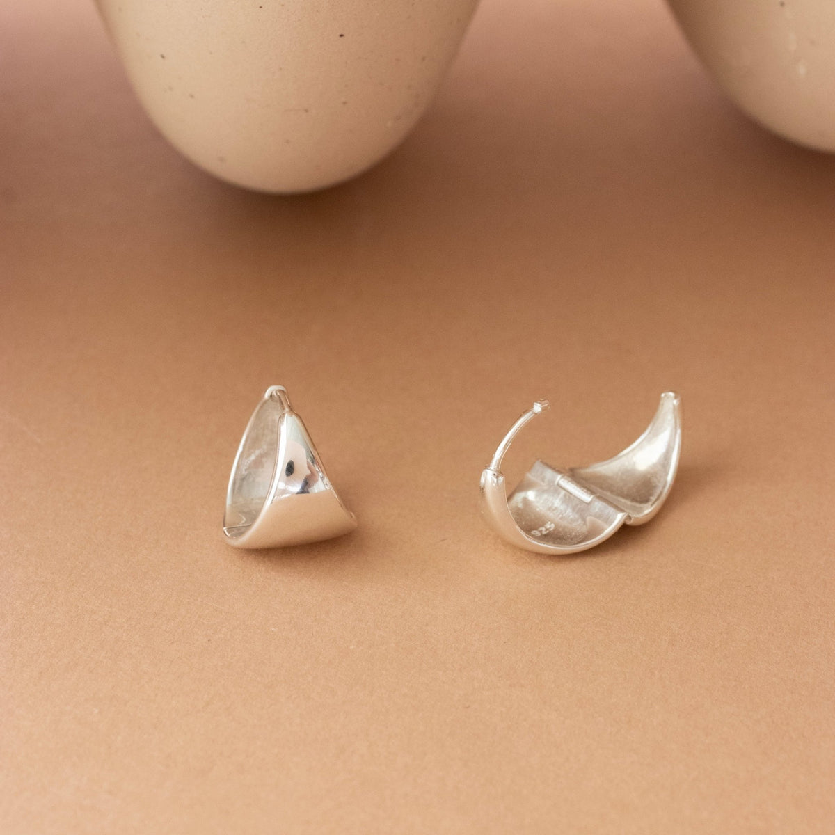 Poise Grande Sculpted Triangle Hoops - SO PRETTY CARA COTTER