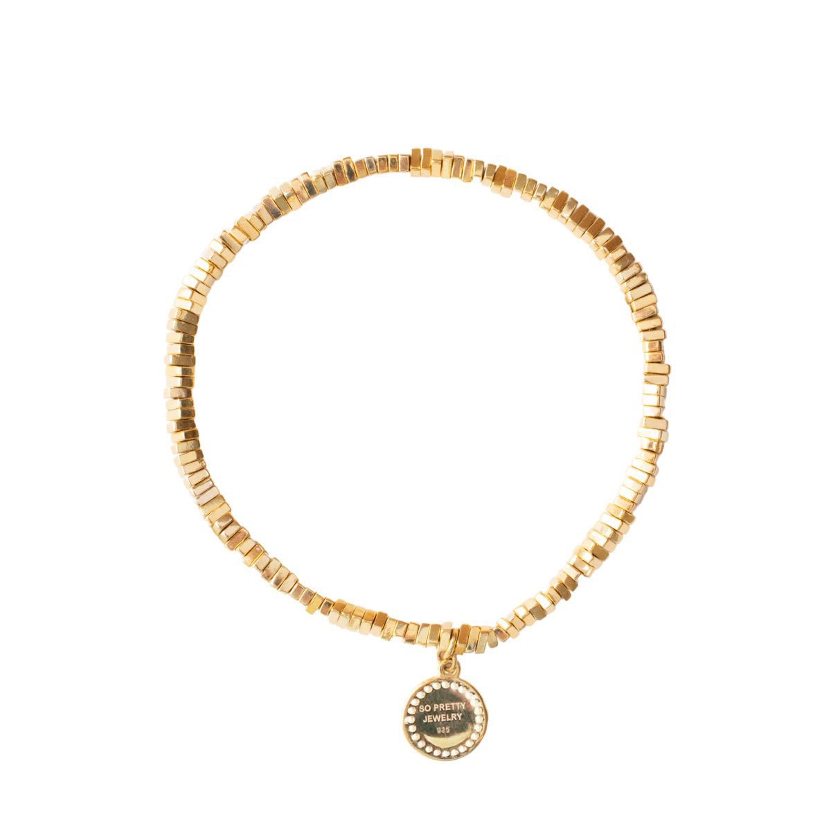 POISE NUGGET STRETCH BRACELET - GOLD - SO PRETTY CARA COTTER