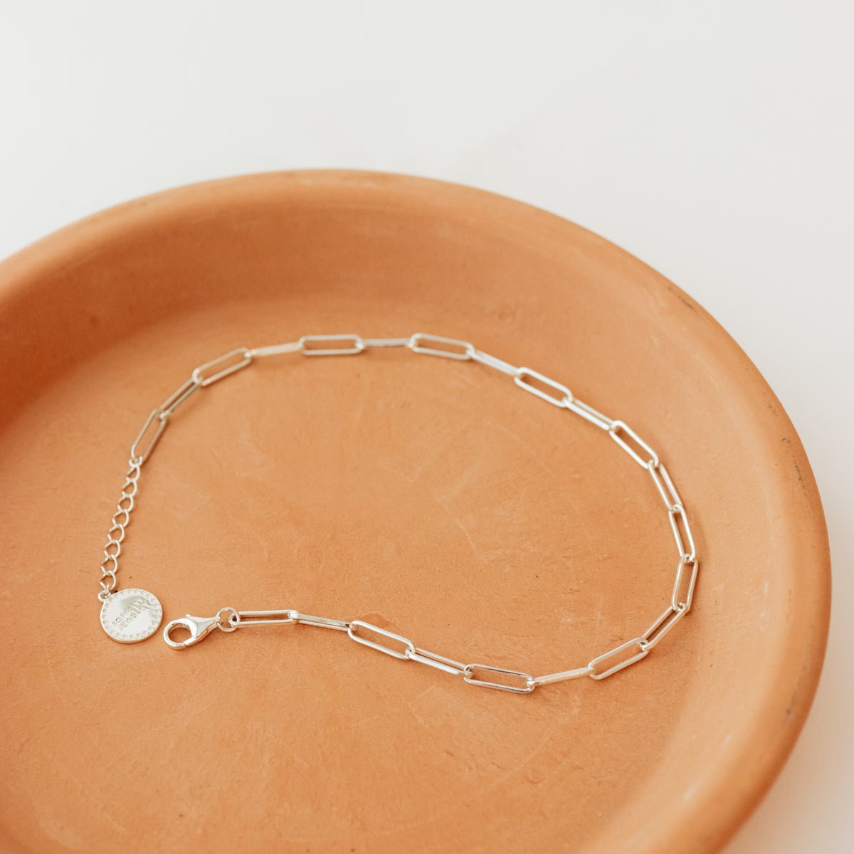 POISE OVAL LINK ANKLET - SILVER - SO PRETTY CARA COTTER