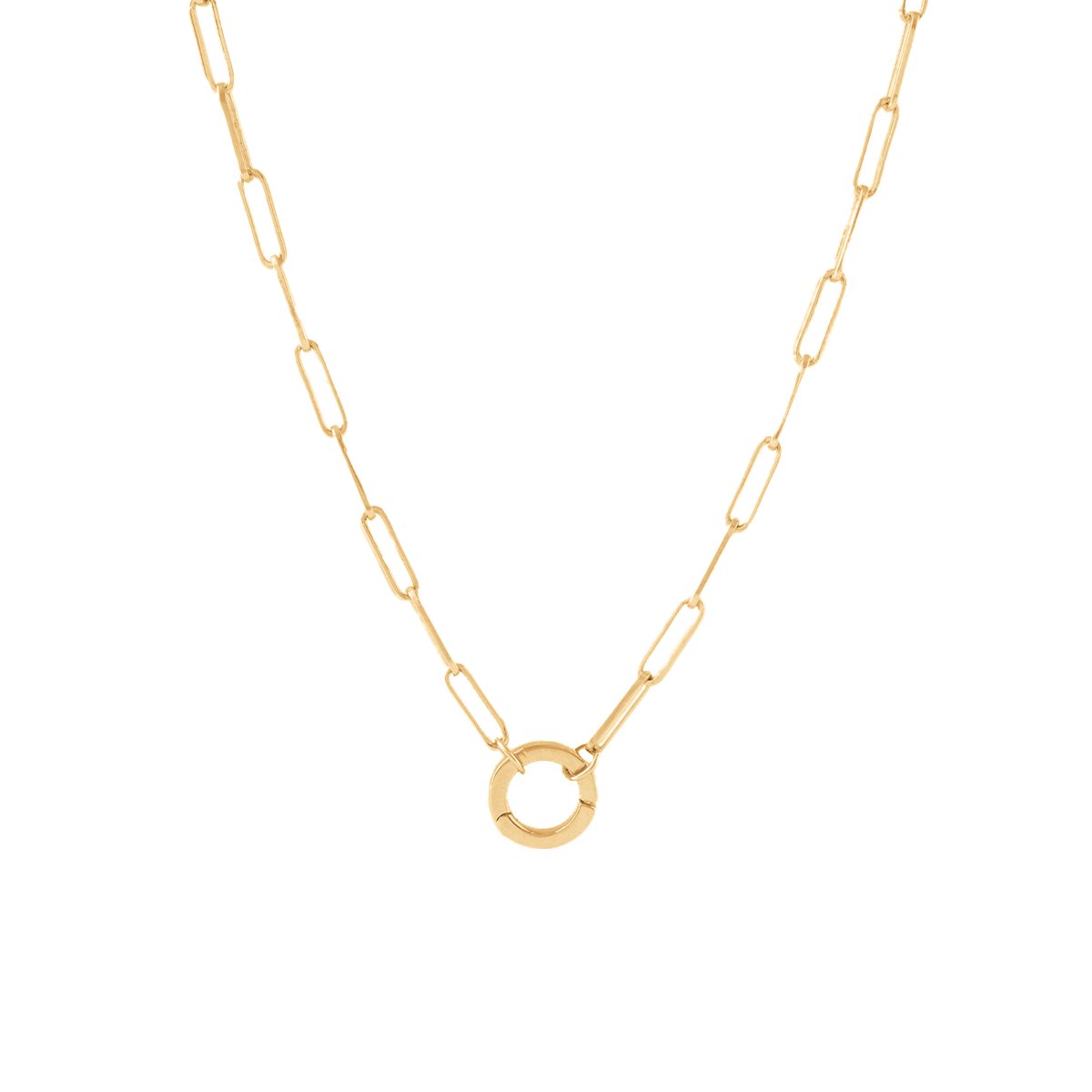 POISE OVAL LINK OPEN ENDED NECKLACE - GOLD - CHOOSE CONNECTOR - SO PRETTY CARA COTTER