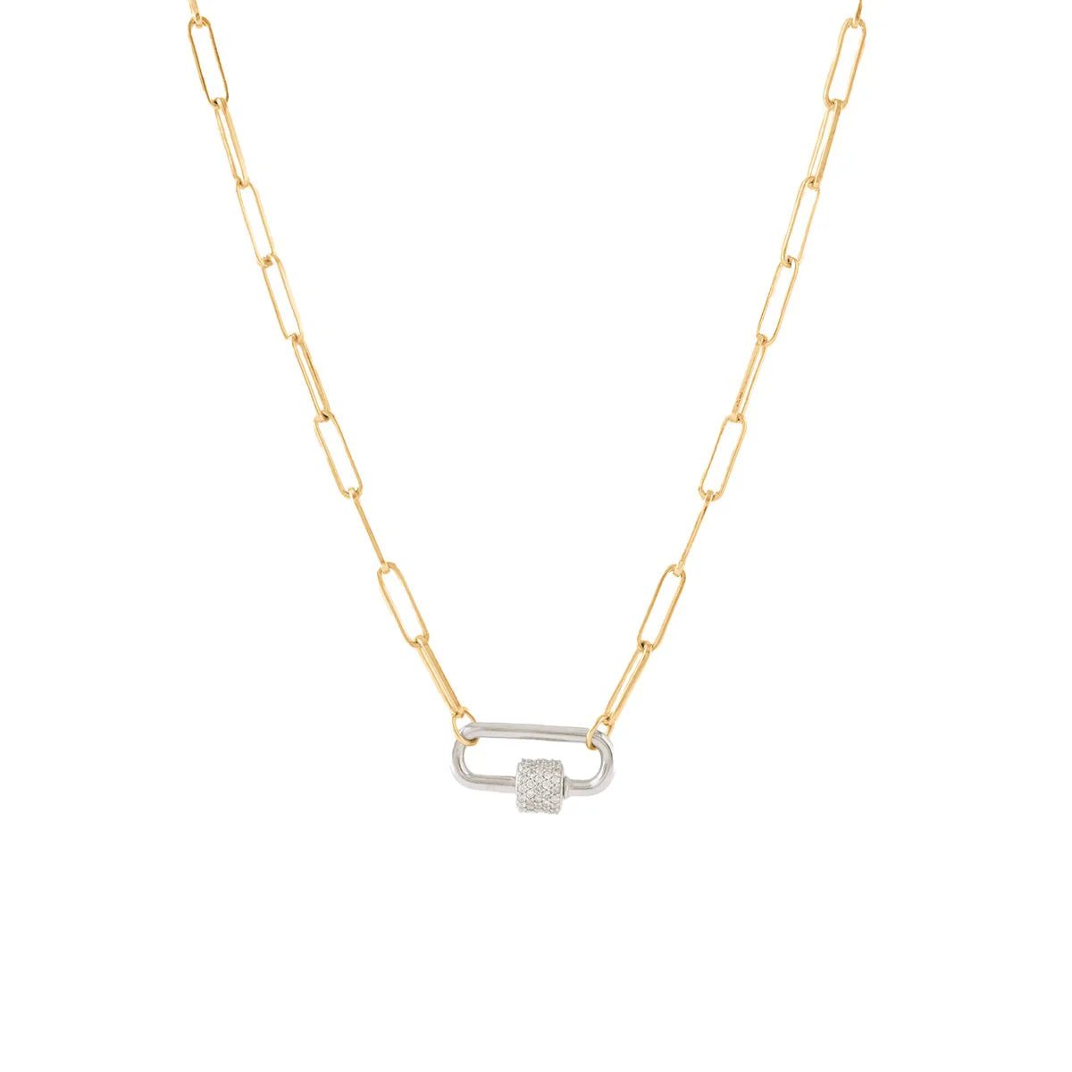 POISE OVAL LINK OPEN ENDED NECKLACE - GOLD - CHOOSE CONNECTOR - SO PRETTY CARA COTTER