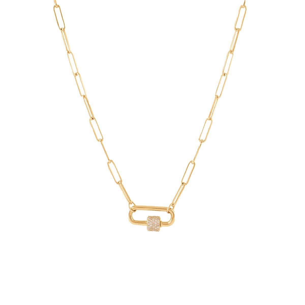 POISE OVAL LINK OPEN ENDED NECKLACE - GOLD - CHOOSE CONNECTOR - SO PRETTY CARA COTTER