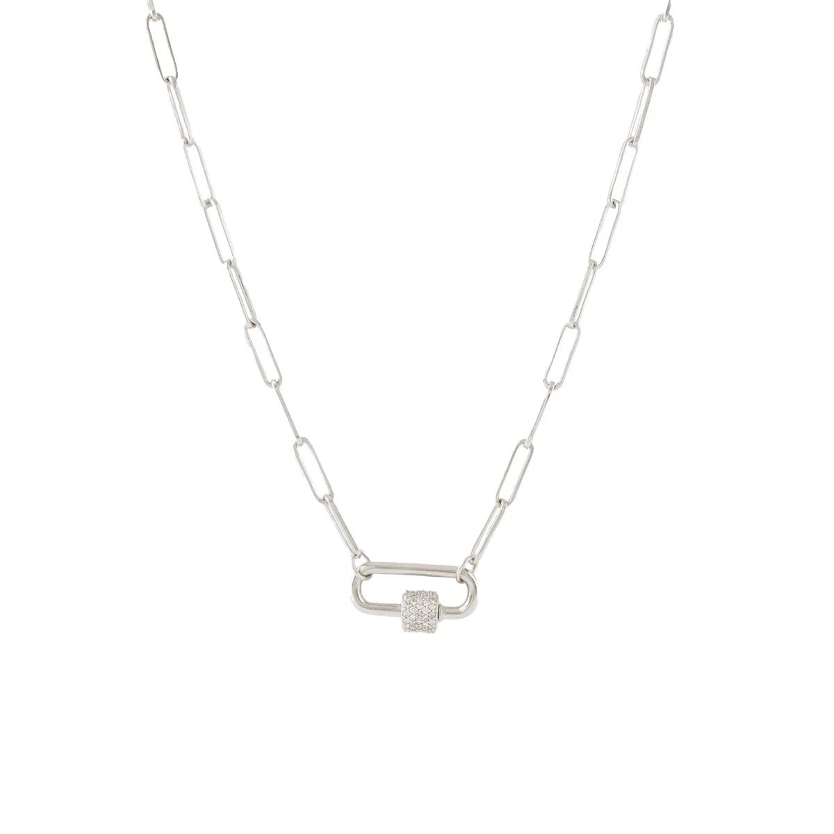 POISE OVAL LINK OPEN ENDED NECKLACE - SILVER - CHOOSE CONNECTOR - SO PRETTY CARA COTTER