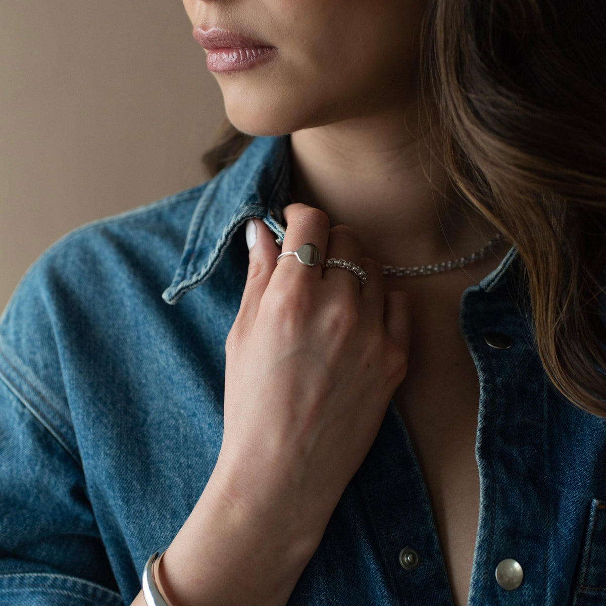 Poise Oval Signet RIng - SO PRETTY CARA COTTER