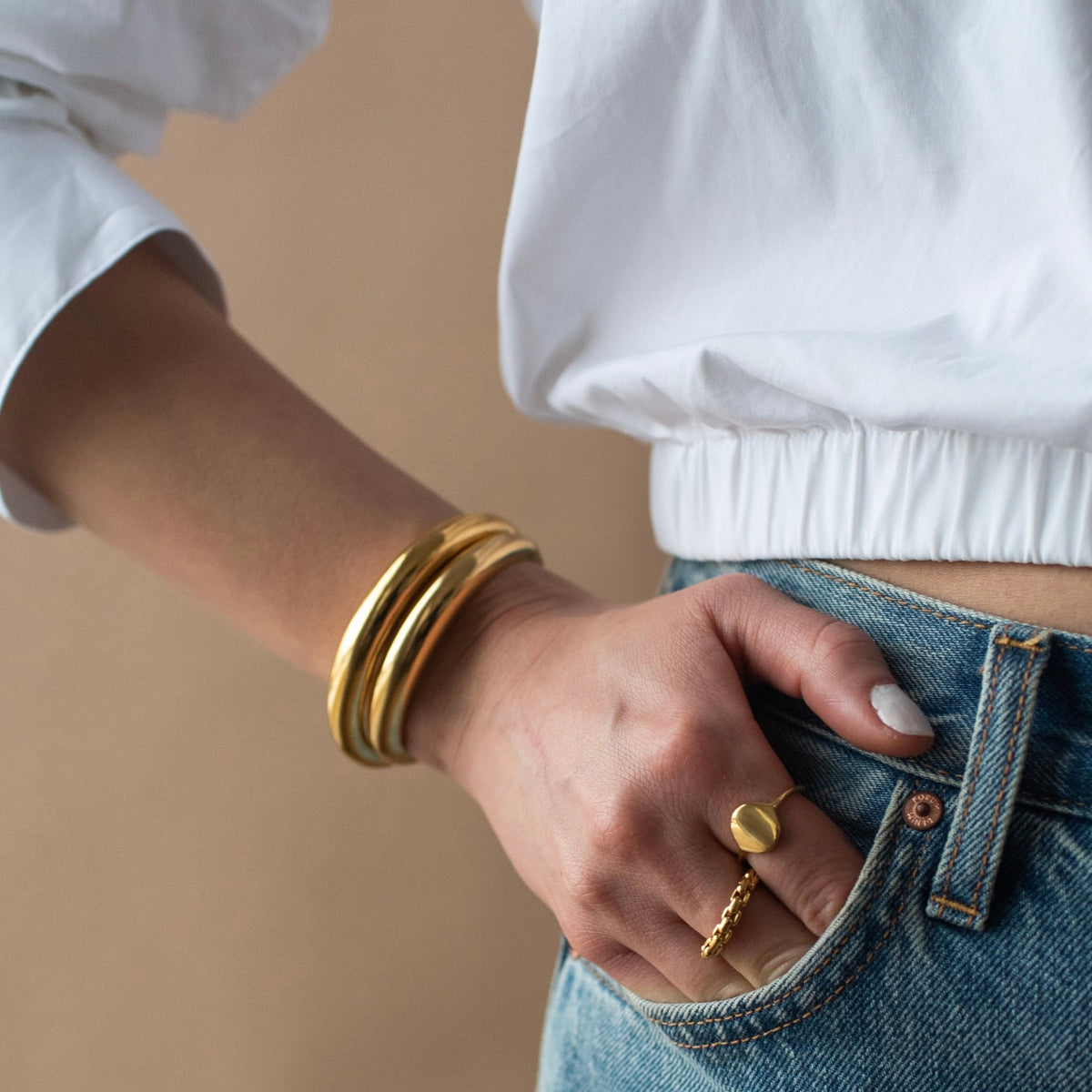 Poise Sculpted Cuff Bracelet - SO PRETTY CARA COTTER