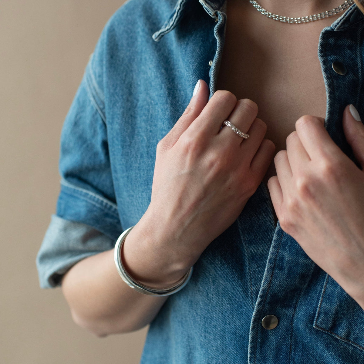 Poise Sculpted Cuff Bracelet - SO PRETTY CARA COTTER