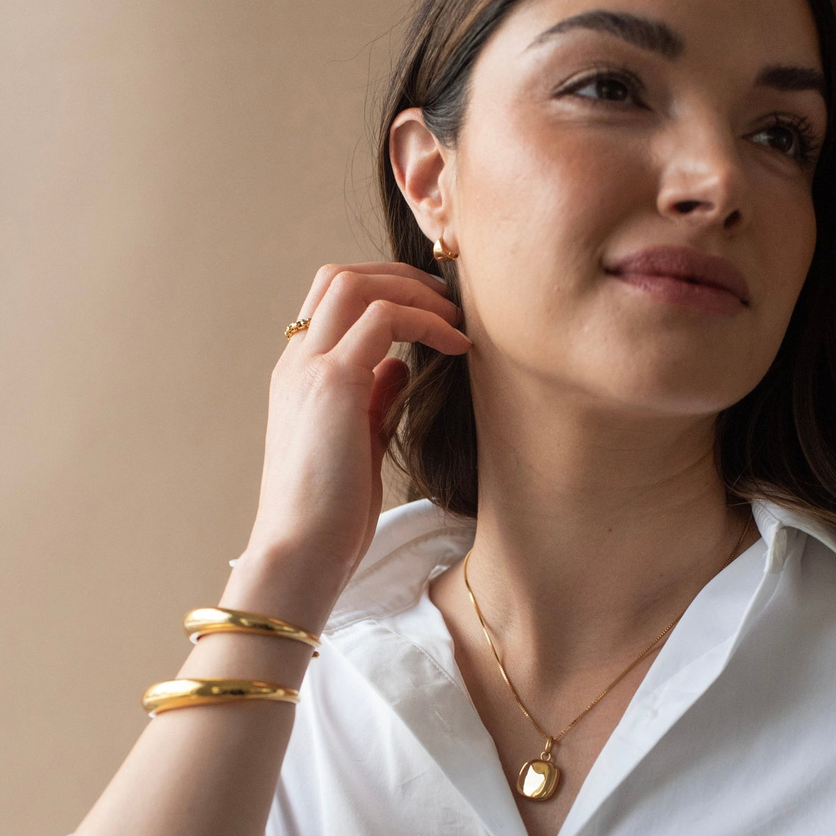 Poise Sculpted Cuff Bracelet - SO PRETTY CARA COTTER