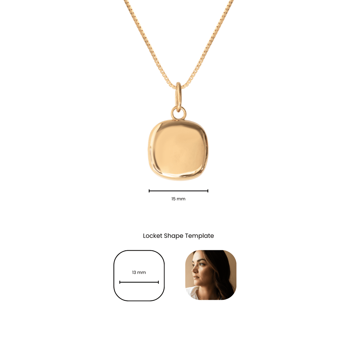 Poise Sculpted Square Locket - SO PRETTY CARA COTTER