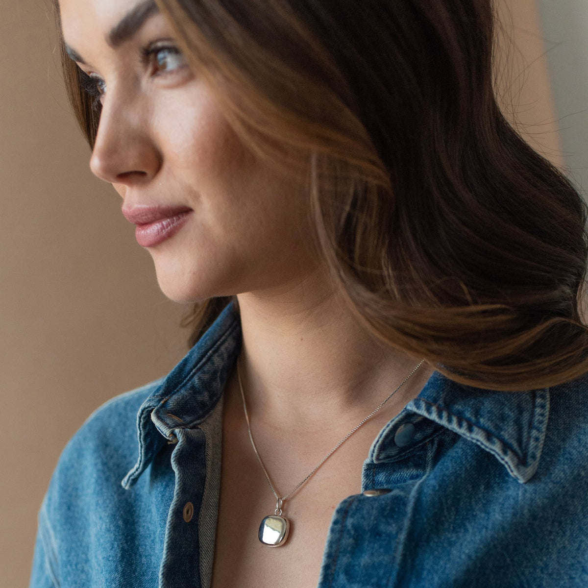 Poise Sculpted Square Locket - SO PRETTY CARA COTTER