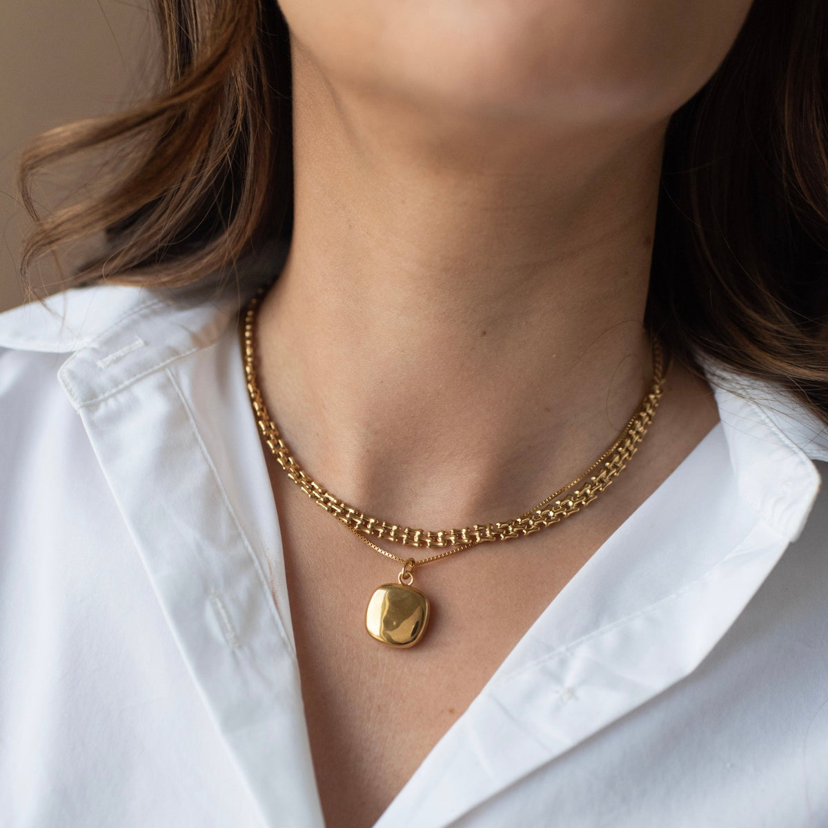 Poise Sculpted Square Locket - SO PRETTY CARA COTTER