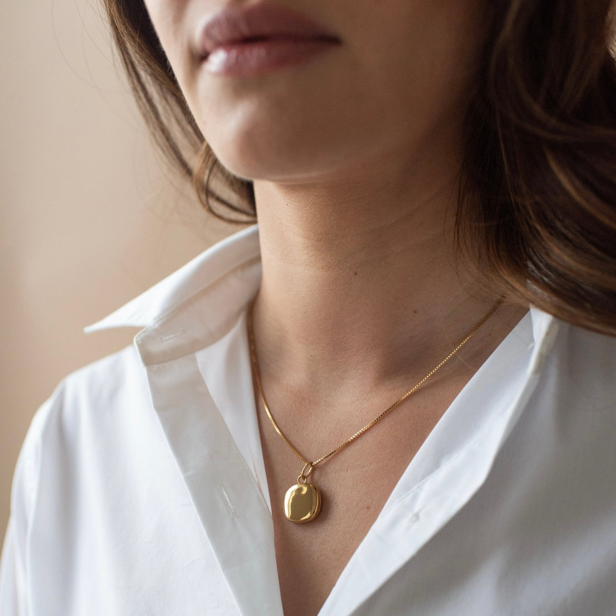 Poise Sculpted Square Locket - SO PRETTY CARA COTTER