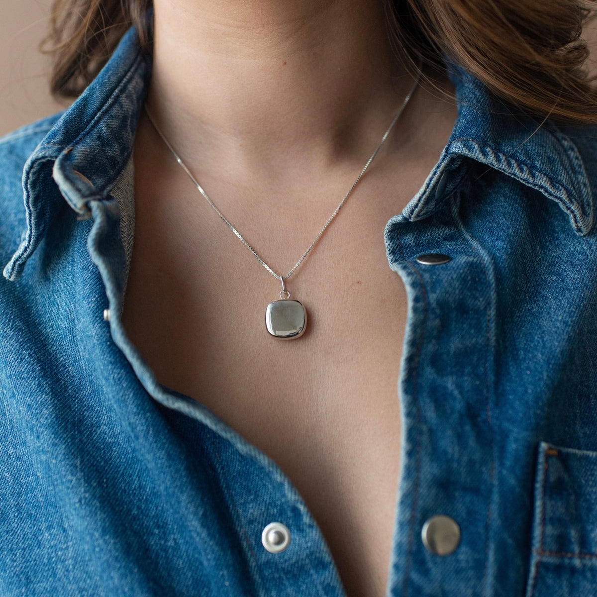 Poise Sculpted Square Locket - SO PRETTY CARA COTTER