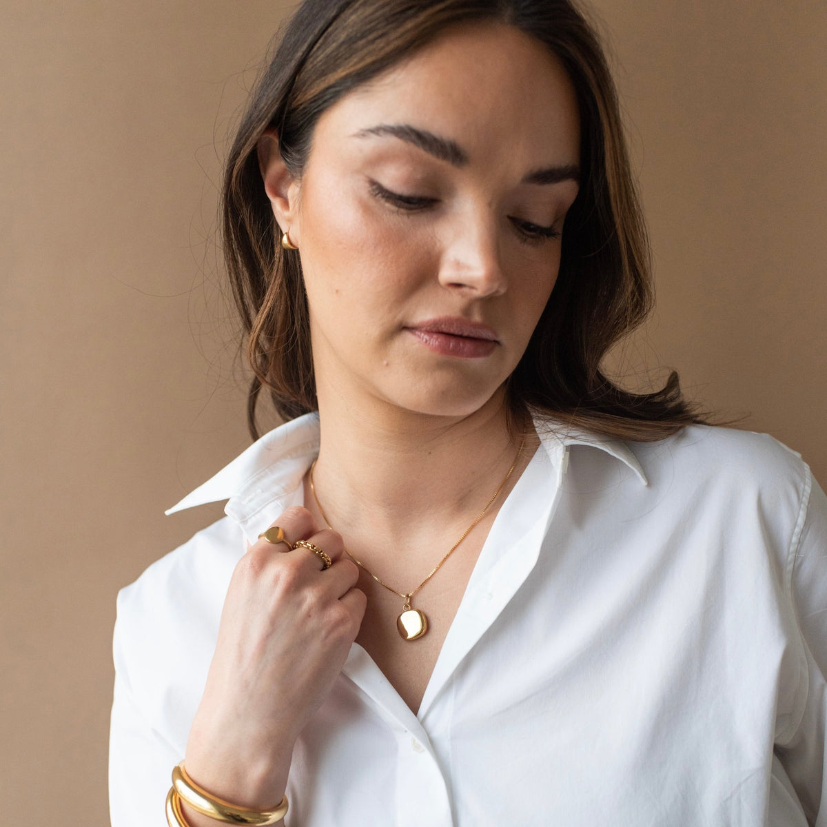 Poise Sculpted Square Locket - SO PRETTY CARA COTTER