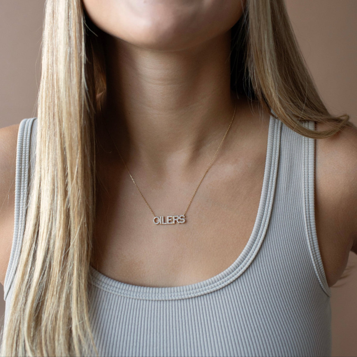 Pre - Order Edmonton Oilers Pavé Necklace - SO PRETTY CARA COTTER