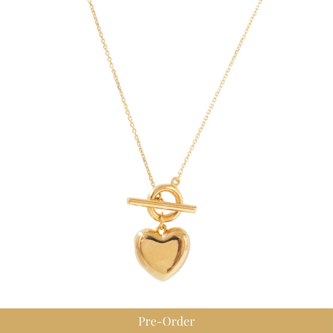 PRE - ORDER FRAICHE INSPIRE MINI SWEETHEART LOCKET NECKLACE - GOLD - SO PRETTY CARA COTTER