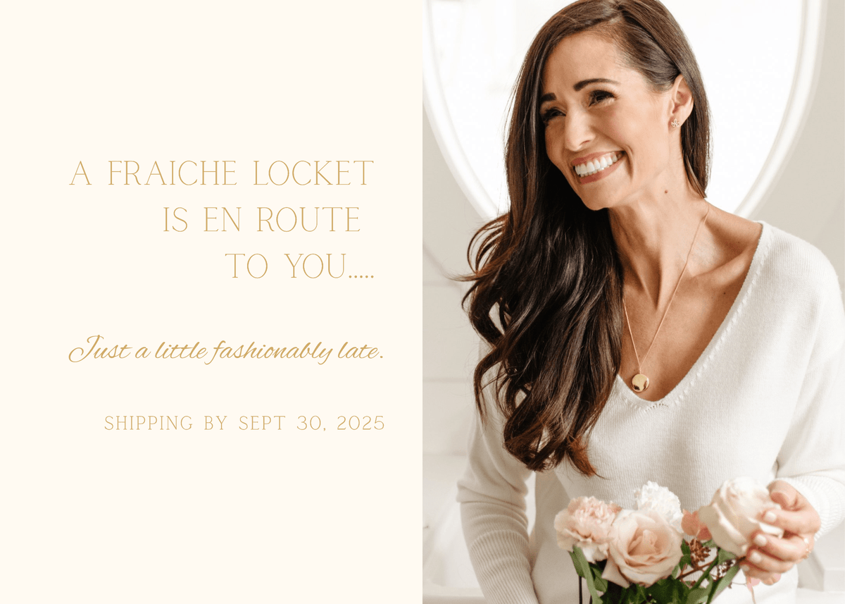 PRE - ORDER FRAICHE LOCKET NECKLACE - GOLD - SO PRETTY CARA COTTER