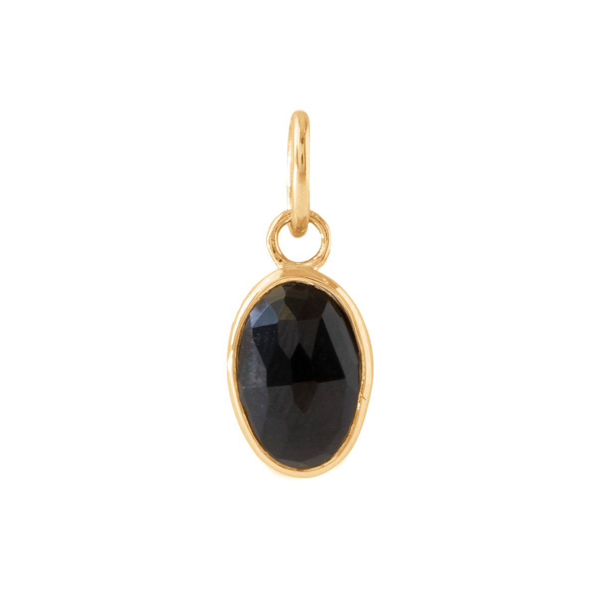 PROTECT OVAL CHARM - BLACK ONYX &amp; GOLD - SO PRETTY CARA COTTER