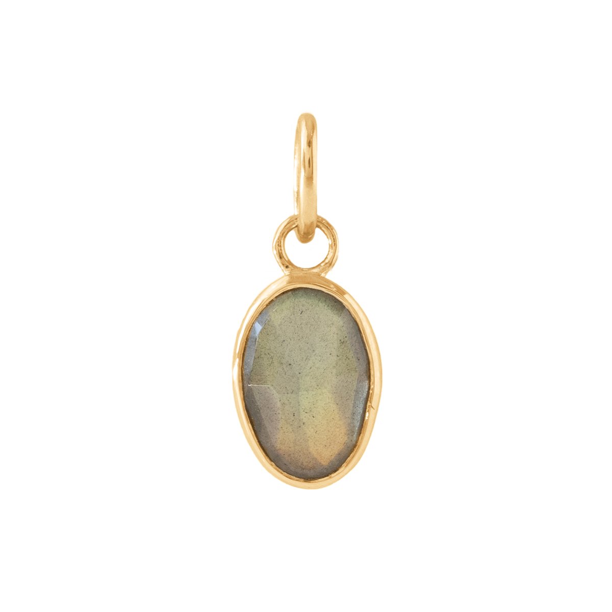 PROTECT OVAL CHARM - LABRADORITE &amp; GOLD - SO PRETTY CARA COTTER