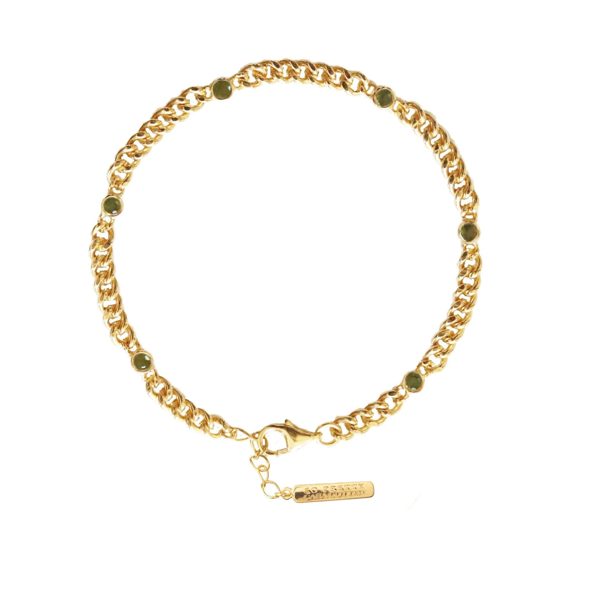 Radiant Curb Chain Bracelet - Juniper Vasonite - SO PRETTY CARA COTTER