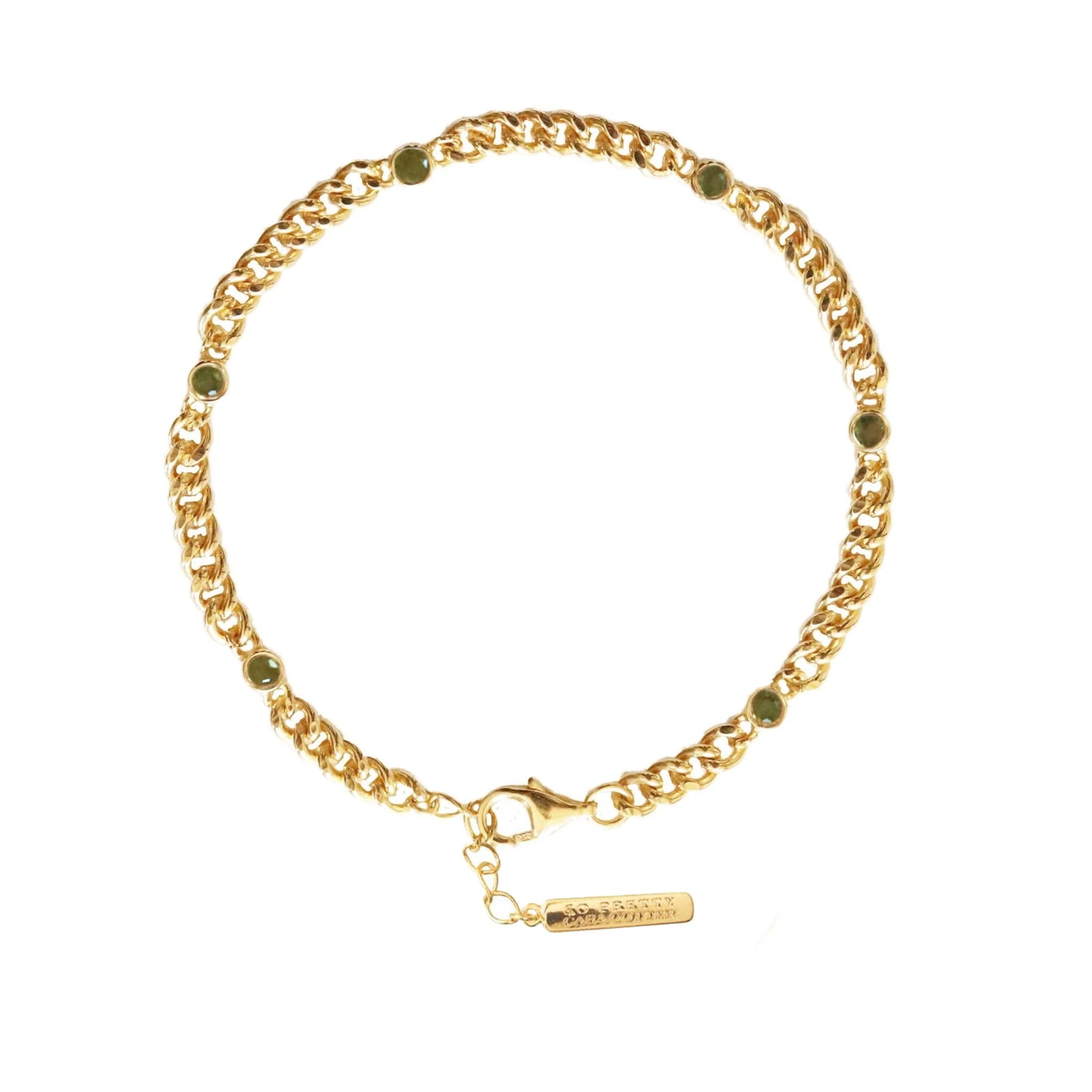 Radiant Curb Chain Bracelet - Juniper Vasonite - SO PRETTY CARA COTTER