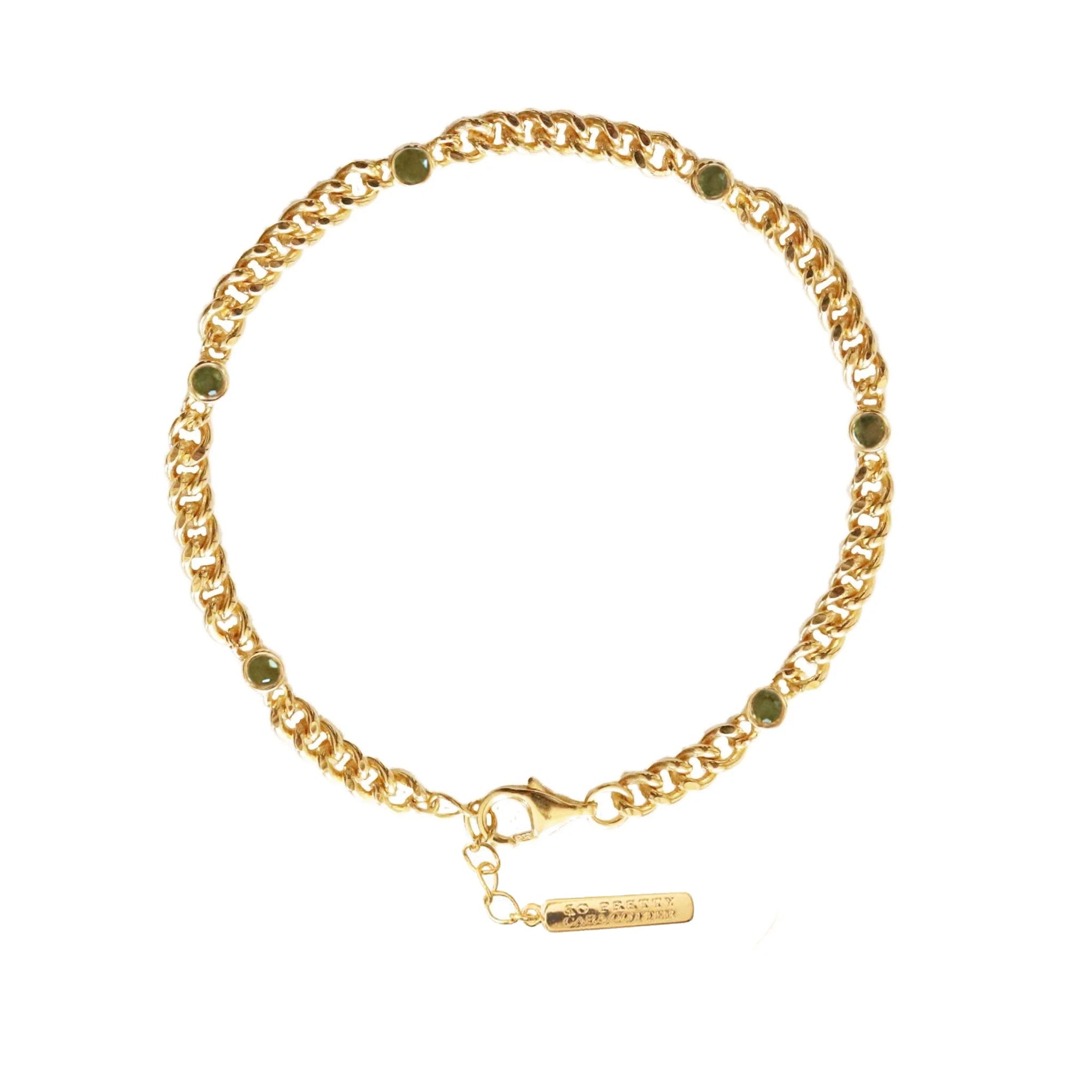 Radiant Curb Chain Bracelet - Juniper Vasonite - SO PRETTY CARA COTTER