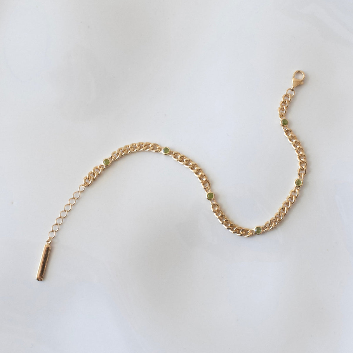 Radiant Curb Chain Bracelet - Juniper Vasonite - SO PRETTY CARA COTTER