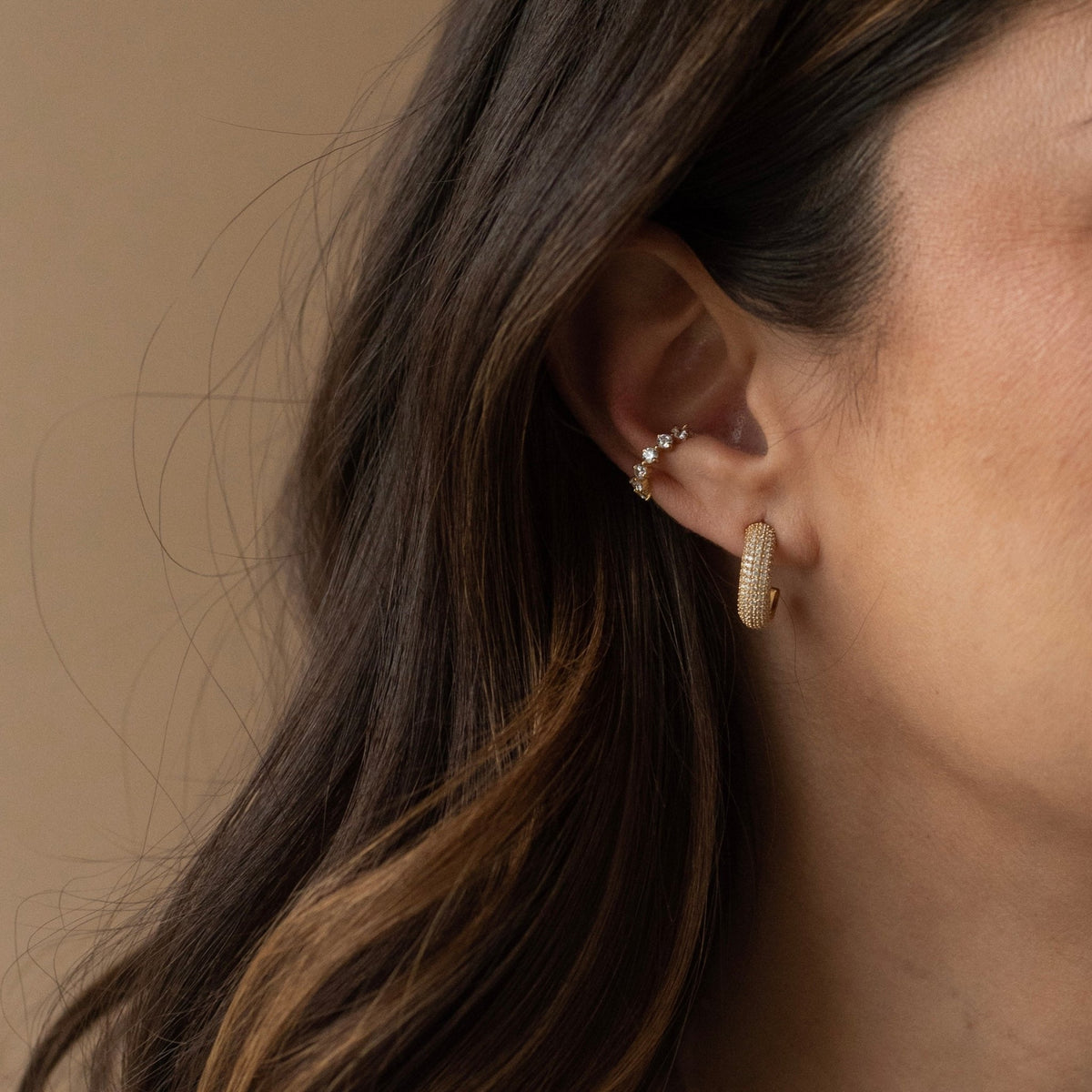 SCATTERED LOVE EAR CUFF - CUBIC ZIRCONIA & SILVER - SO PRETTY CARA COTTER