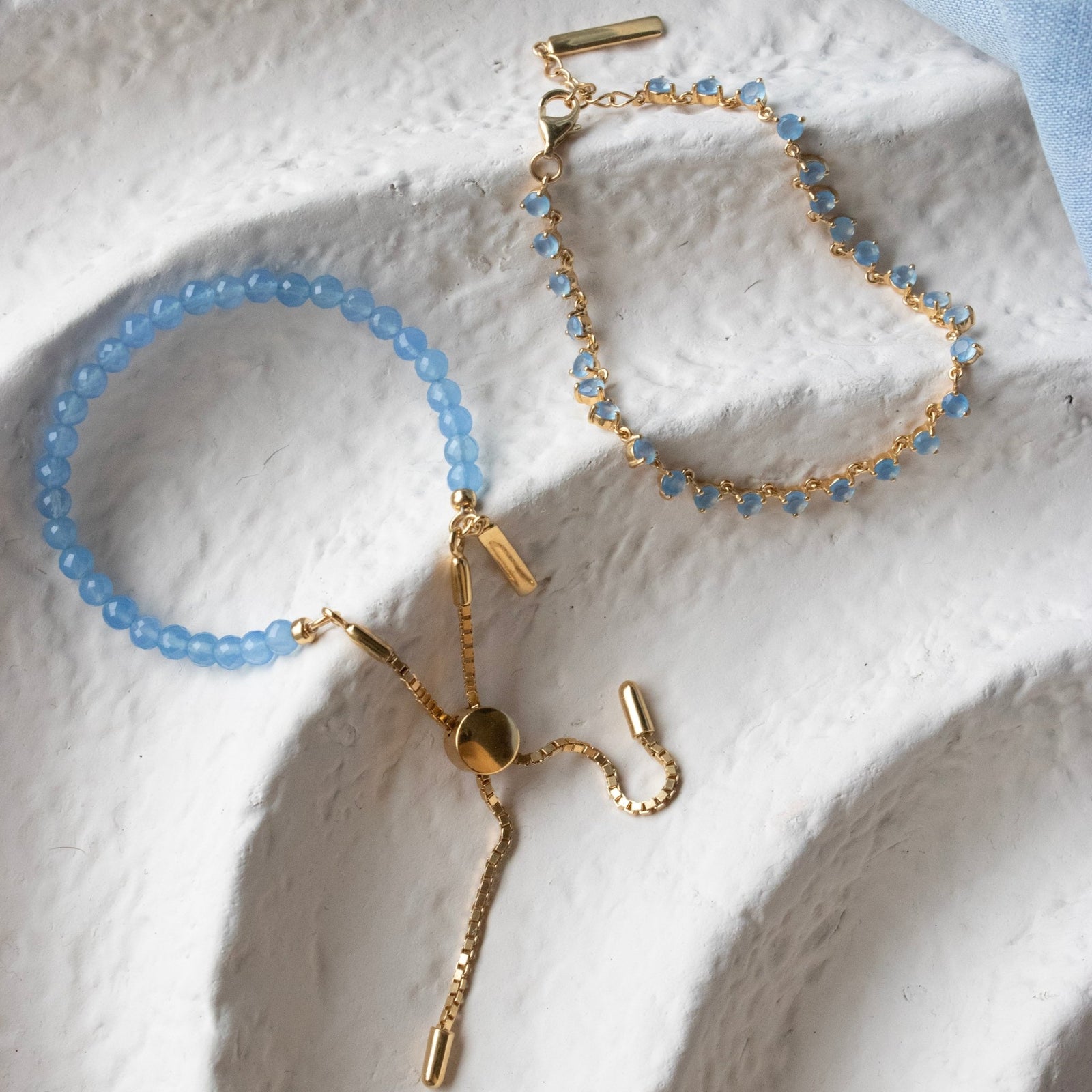 SCATTERED LOVE TENNIS BRACELET - DENIM BLUE ONYX - SO PRETTY CARA COTTER