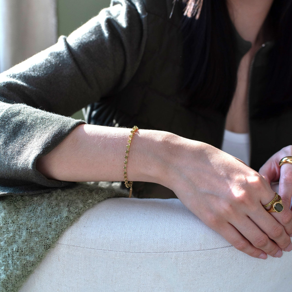 Scattered Love Tennis Bracelet - Juniper Vasonite - SO PRETTY CARA COTTER